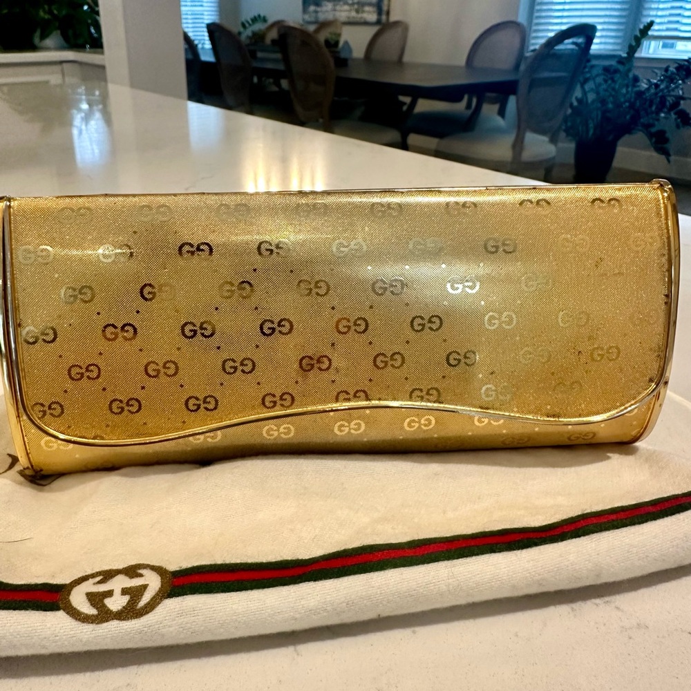 Gucci VINTAGE Gold Clutch Bag